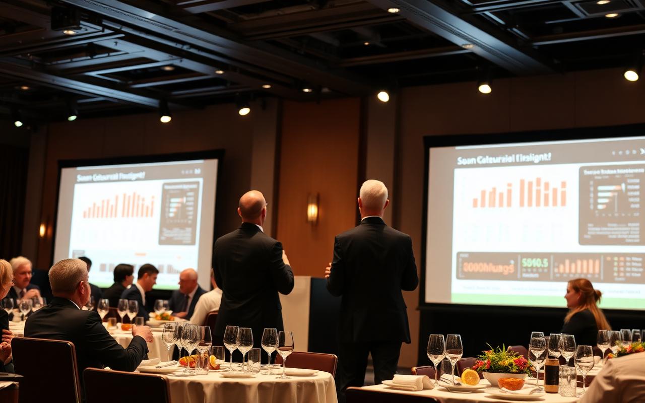 Industry executives at a foodservice conference